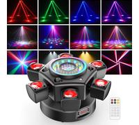 150W Beam Moving Head Stage Light, RGBW LED Disco Magic Ball Effect with Remote Control Party Spotlight DMX512 Strobe for Halloween KTV DJ Weddings