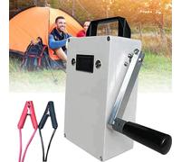 150W Hand Crank Generator, Portable Power Station w/Folding Handle, Aluminium Alloy Small Inverter Generator Rechargeable for Home Camping Outdoor Smartphone Charger