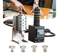150w Hot Melt Adhesives Glue Dispenser,with a Temperature Controller& Various Sizes Glue Coating Heads,for Packaging, Leather Goods Bonding(50ML)