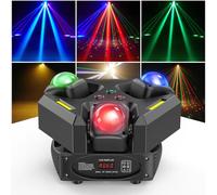 150W Moving Head Lights LED DJ Lights RGBW DMX512 Stage Lighs 19/29CH Sound Activated Disco Lighting for Wedding Party Club Bar Live Show