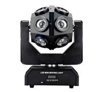 150W Moving Head Stage Light, Ball-Shape RGBW LED Beam Lights DMX 512 13/15 Channels, for Bar Club Wedding DJ KTV Disco Party