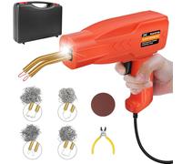 150W Plastic Welder, 2 in 1 Plastic Welding Kit Hot Stapler Kit with 800PCS Hot Staples, Plastic Repair Kit, 1-3 Seconds Fast Heating, Plastic Welder Gun for Car Bumper Plastic Crack Repair, Orange
