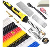 150W Plastic Welder Kit, 3-Speed Temperature Control Plastic Welding Kit, Professional Plastic Weld Tool With 70pcs Welding Rods,3Tips,Portable Plastic Repair Kit For Car Bumper,Kayak Repairs (Yellow)