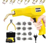 150W Plastic Welding Machine Car Bumper Repair Kit, 800Pcs Hot Staples Welding Repairing Machine, Plastic Welder Hot Staple Gun for Car Parts/Kayak/Canoe,Plier,Flat/Outside Inside Corner/Wave Staples