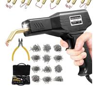 150W Plastic Welding Machine Car Bumper Repair Kit, 800Pcs Hot Staples Welding Repairing Machine, Plastic Welder Hot Staple Gun for Car Parts/Kayak/Canoe,Plier,Flat/Outside Inside Corner/Wave Staples