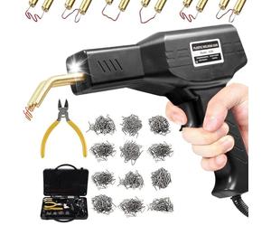 150W Plastic Welding Machine Car Bumper Repair Kit, 800Pcs Hot Staples Welding Repairing Machine, Plastic Welder Hot Staple Gun for Car Parts/Kayak/Canoe,Plier,Flat/Outside Inside Corner/Wave Staples