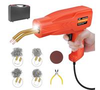 150W Plastic Welding Machine Car Bumper Repair Kit with 800PCS Hot Staples & Pliers,Sanding Blade,Carrying Case, LED Work Light, Plastic Welder Gun for Car Bumper Plastic Crack Repair