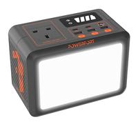 150W Portable Power Station Small Solar Generator Power Bank with LiFePo4 Battery 99Wh, PD18W, USB QC3.0, 2 230V AC Outlet, Outdoor LED for CPAP Home Camping Emergency Backup