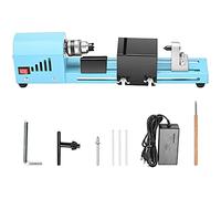 150W small Lathe, DIY small Wood Lathe, Beads Polisher Machine, small Lathe Polisher Machine for Table Woodworking, Milling Machine DIY Grinding Polishing Beads Drill Rotary Tool Set DC12-24V