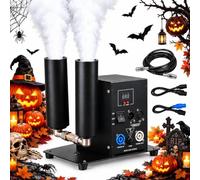 150W Vertical Fog Machine | Double Pipe CO2 Cryo Jet Machine,With 5m Hose,16.4-19.68ft Spray Height, for Stage Show, Club Party, Concert