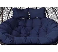 150x110cm Double Hammock Cushion Replacement for 2-Seater Egg Chair, Outdoor Patio Wicker Swing Chair Cushion (Only Cushion) - Comfortable &