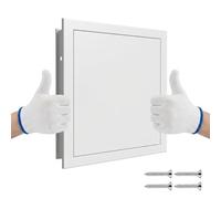 150x150 200x200 300x300 mm Plasterboard Access Panel, Paintable ABS Plastic Inspection Hatch for Wall & Ceiling, Flush Fit Wall Hole Cover for Plumbing, Pipes & Fuse Box(White,300x400mm)
