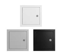 150x150 300x300 400x400 mm Access Panel Plasterboard Inspection Hatch Ceiling Loft Door Wall Hole Cover, Dual-Metal Plumbing Heavy Duty Keyless Lockable White Fuse Box(Gray,300x300mm)