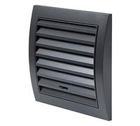 150x150mm / 6x6 inch Air Vent Cover - Adjustable Ventilation Grille with Flyscreen - ABS Plastic Anthracite