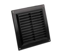 150x150mm / 6x6 inch Air Vent Cover - Ventilation Grille with Flyscreen - ABS Plastic Black