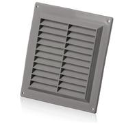 150x150mm / 6x6 inch Plastic Ventilation Grille with Anti-Insect Mesh - Grey Air Vent Cover