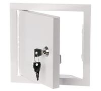 150x150mm / 6x6 inch White Metal Access Panel with Key and Lock - Inspection Hatch - Revision Door