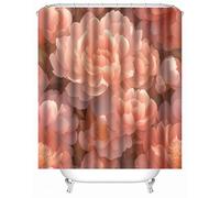 150x180cm Mushroom Houses fabric shower curtain washable waterproof and anti mould shower curtain with hooks, perfect for spa, dorm, RV or hotel bathroom setup.