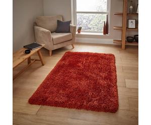 (150x230cm) Montana Shaggy Rugs in Terracotta Small Large Thick Soft Plain Pile Luxury Mats