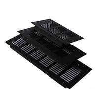 150X300MM Aluminium Rectangular Cabinet Wardrobe Air Vent Grille Ventilation Cover Black Ventilation Grille Multi Purpose for Cupboard Wardrobe