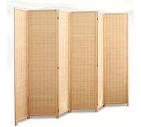 150x40cm, Chinese Style Bamboo Woven Panel Partition, Natural Wood Room Partitions And Dividers, For Home, Office, Restaurant & Bedroom(6-panel)