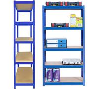 (150x70x30cm-Galvanized) Shelving Unit, Boltless Freestanding Shelves Utility Unit for Garage Home Storage Shed Warehouse, Adjustable Storage Rack 5 Tier 875kg Capacity