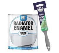 151 1X - Radiator Enamel White Gloss Paint 300Ml + Paint Brush
