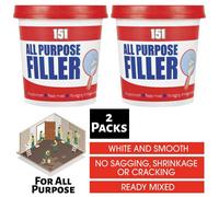 151 2X All Purpose Filler White 600G Smooth Ready Mixed Interior Exterior Use Wood Wall