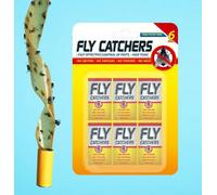 151 6 Sticky Fly Papers Catchers Flying Insect Trap Pest Control Pestshield