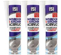 151 Bathroom & Kitchen Sealant White (Pack Of 3)