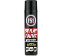 151 Black Gloss Multi-Purpose Aerosol Spray Paint 250ml (4 Pack)