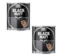 151 Black Matt Non-Drip Paint, Fast Drying, Durable, Long-Lasting, Smooth Finish, Easy Application, Professional, Ideal for Home Improvement, Renovation & Craft Work, 300ml (Pack of 2)
