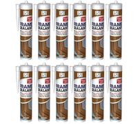151 Brown Frame Sealant, Weatherproof Acrylic-Based for UPVC Wood Metal Door and Window Frames, Quick Curing Low Odour, 280ml, Pack of 12