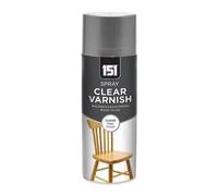 151 Clear Matt Varnish Spray, Protective Top Coat Aerosol, Fast Dry, Dust Resistant Finish for Wood, Metal, Plastic & Ceramic, Interior & Exterior Use, 400ml, (Clear Matt Varnish, 1 Pcs)