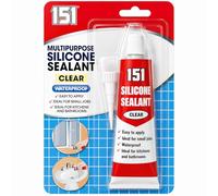 151 Clear Multipurpose Silicone Sealant 70g - Waterproof Sealant for Kitchen & Bathroom, Sink, Shower & Tiles, Easy Apply Adhesive for Small Jobs, Gap Filling, Leak Repair, Window Sealing
