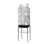 151 cm Large Bird Cage, Metal Parakeet Cage with Rolling Stand, Parrot Cage, Feed Bowls for Parakeets, Cockatiel, Conures, Cockatoo