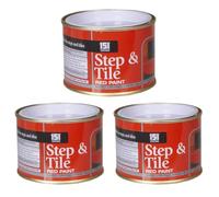 151 Coatings Step & Tile Red Paint, Hard Drying High Build Gloss Finish, 180ml, Pack of 3