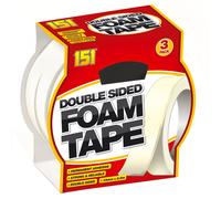 151 Double Sided Foam Tape, 3 Rolls, 18Mm X 2.6M,
