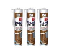 151 Frame Sealant for UPVC, Wood, and Metal Frames, Brown, 280ml, Acrylic-Based, Weatherproof, Paintable, Pack of 3