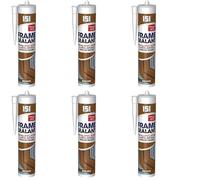 151 Frame Sealant for UPVC, Wood and Metal Frames, Brown, Acrylic-Based, Weatherproof and Paintable, 280ml, Pack of 6