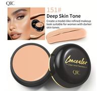 (151) Full Coverage Concealer Cream - Waterproof, Matte Finish For All Skin Tones, Hides Scars & Dark Spots, Long-lasting, Multi-color, Plant-based Form
