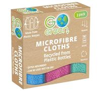 151 Go Green Microfibre Cloths | Reusable Cleaning Cloths Made from Recycled Plastic Bottles | Streak-Free, Extra Absorbent Dusters for Home, Kitchen & Car | 30 x 30cm (Pack of 3)