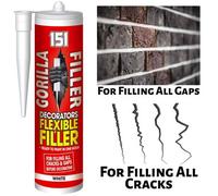 151 Gorilla Filler Decorators Flexible Filler Ready Mixed Wood Cracks Remover 320Ml