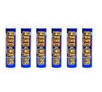 151 Hard As Nails High Power Interior Adhesive Sealant, White, Polymer-based, Multi-surface, Strong Bond, 280ml Cartridge, Pack of 6