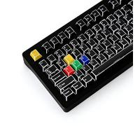 151 Keys Black Manga Keycaps PBT Dye Sub Cherry Profile Keycap Set Fit for Wooting Keyboard 61/65/87/104/108 Cherry Mx Switches Mechanical Keyboards