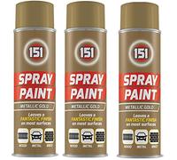 151 Metallic Gold Multi-Purpose Aerosol Spray Paint 200ml (3 Pack)