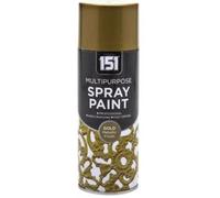 151 Metallic Gold Multi-Purpose Aerosol Spray Paint 400ml (4 Pack)