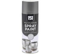 151 Metallic Spray Paint, Fast Drying, Multi Surface Coverage, Rust Resistant, Easy Grip, Smooth Finish, Ideal for Metal, Wood, Plastic & Glass, 400ml (Silver, Pack of 1, Metallic Finish)