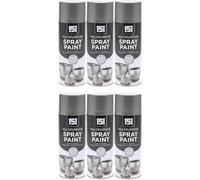 151 Metallic Spray Paint, Fast Drying, Multi Surface Coverage, Rust Resistant, Easy Grip, Smooth Finish, Ideal for Metal, Wood, Plastic & Glass, 400ml (Silver, Pack of 6, Metallic Finish)