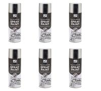 151 Multipurpose Spray Paint, Chrome Gloss Finish, 400ml, Fast Drying, Non-Cracking, for Wood, Metal and Hard Surfaces,Pack of 6